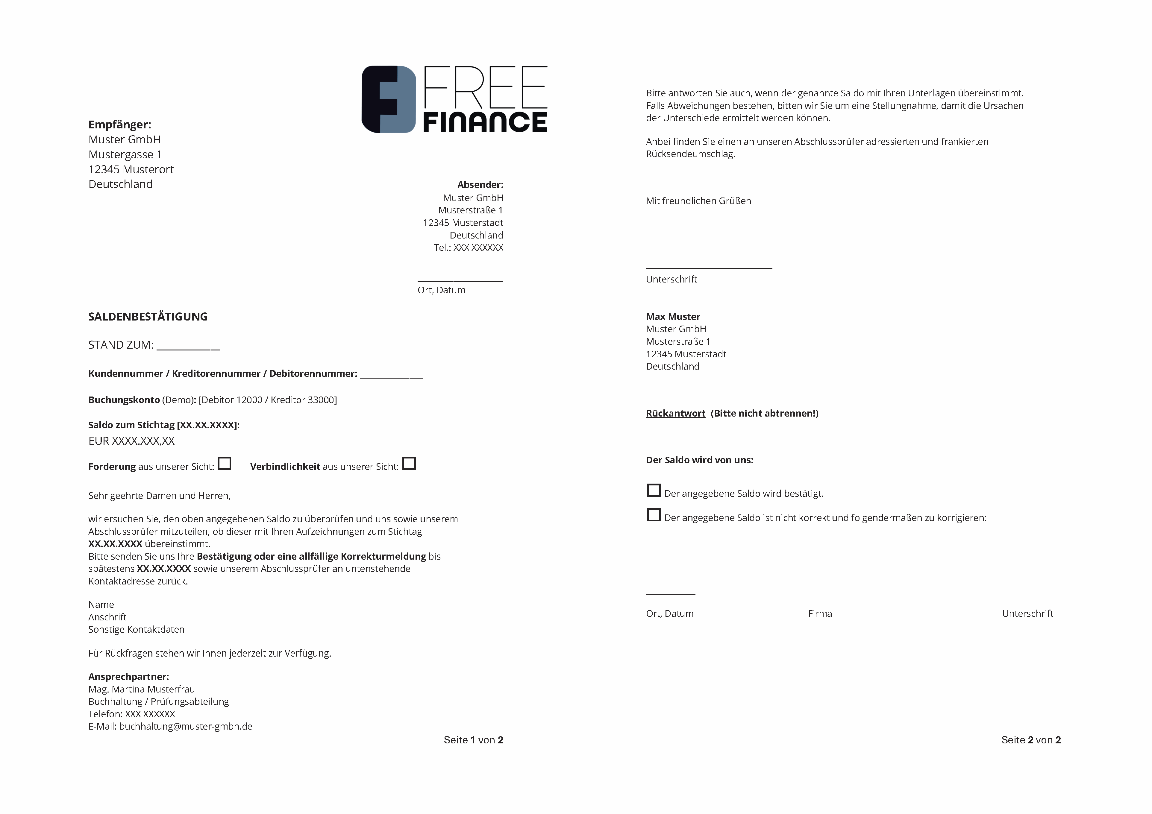 Saldenbestätigung
